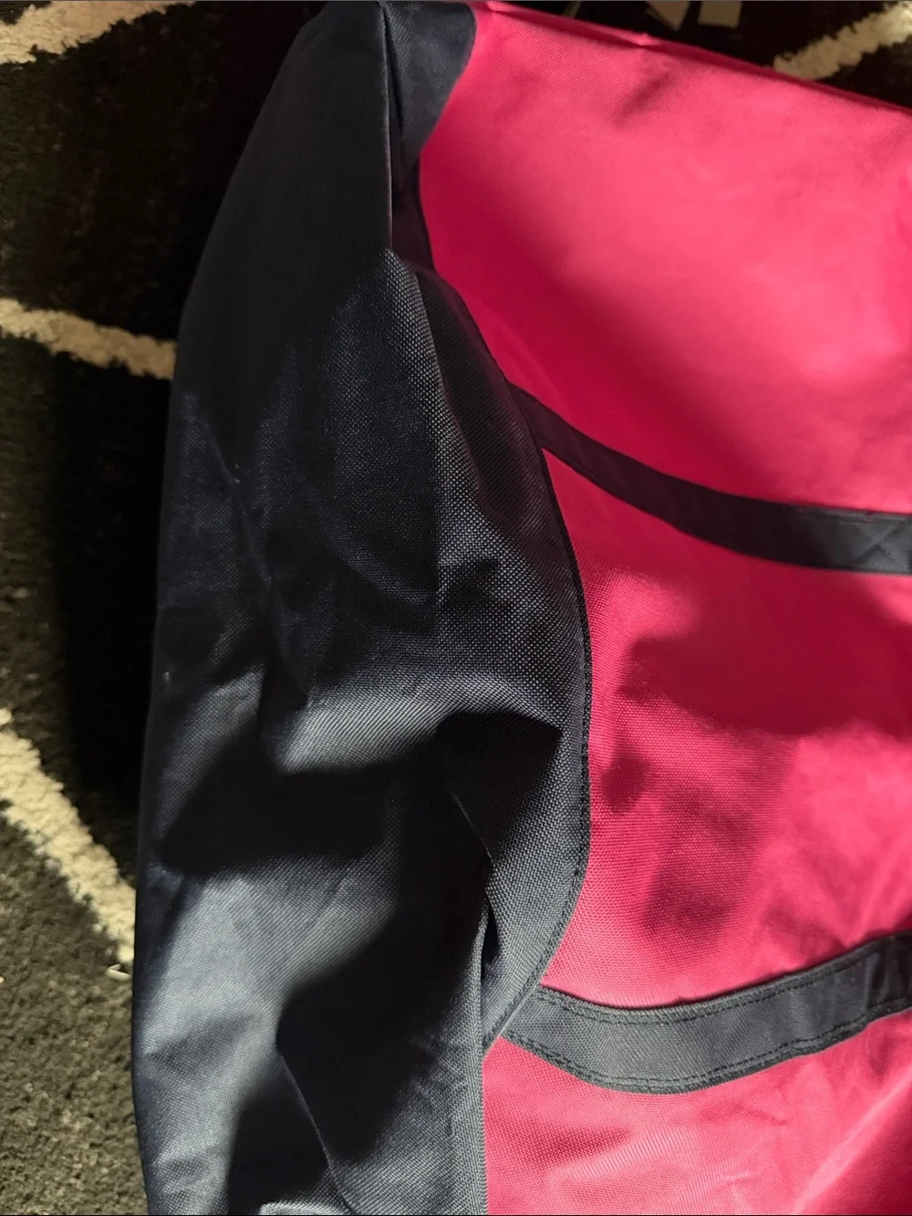 Samsonite Pink Tote with Navy Trim